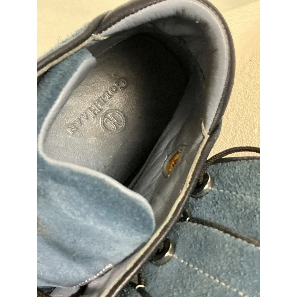 Cole Haan Blue Suede Leather Chukka Boots Mens 10.5 B D19050 Mid Top Lug Sole